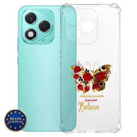 Husa Antisoc pentru Honor 400 Lite - AirBag TPU, Colțuri Ranforsate- Butterfly Rosu 