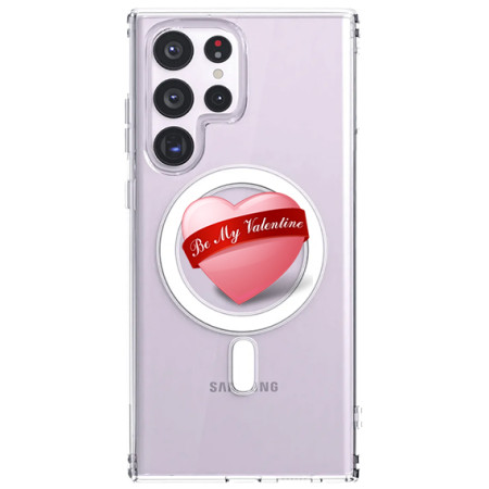 Husa personalizata Samsung Galaxy S23 Ultra, MagSafe Atasare Magnetica, Be My Valentine