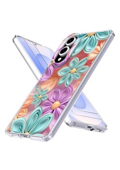 Husa pentru Samsung Galaxy S25 Edge, Atasare Magnetica, MagSafe, 3D Flower Medley 2