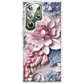 Husa personalizata pentru Samsung Galaxy S23 Ultra, MagSafe Atasare Magnetica, 3D Flower Medley 10
