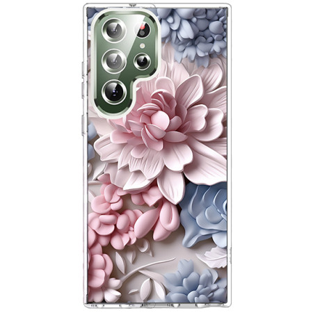 Husa personalizata pentru Samsung Galaxy S24 Ultra, MagSafe Atasare Magnetica, 3D Flower Medley 10