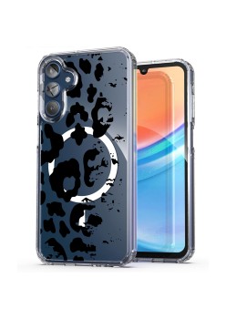 Husa pentru Samsung Galaxy A15 4G, Atasare Magnetica, MagSafe, Pattern Skin 42, Clear