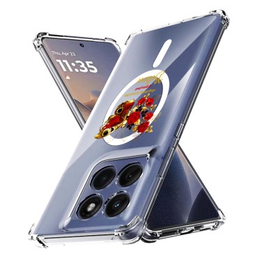 Husa Antisoc pentru Motorola Edge 60 / Edge 60 Fusion - AirBag TPU, Colțuri Ranforsate- Butterfly Rosu 