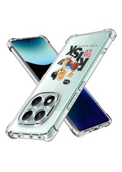 Husa Antisoc pentru Xiaomi Redmi Note 14 Pro 4G / Poco F7, AirBag PRO, Transparent, Risk Taker