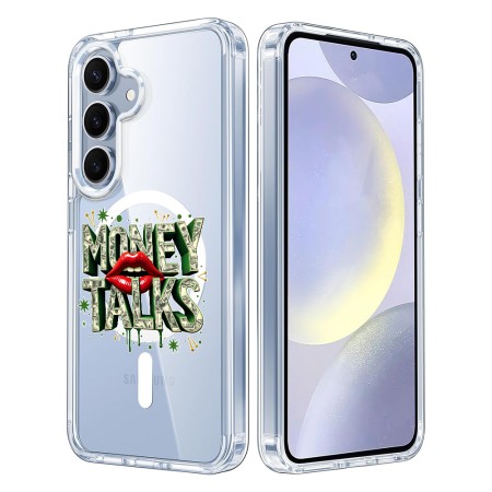 Husa pentru Samsung Galaxy S25, magnetica compatibila MagSafe, Money Talks, protectie completa anti soc