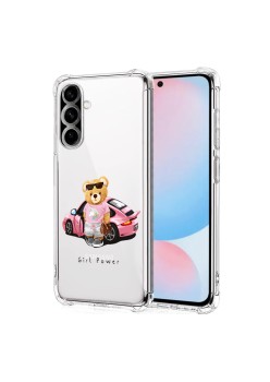 Husa Antisoc pentru Samsung Galaxy A56, AirBag PRO, Transparent, Girl Power