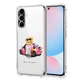 Husa Antisoc pentru Samsung Galaxy A56, AirBag PRO, Transparent, Girl Power