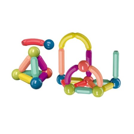 Set 42 de Piese Puzzle Magnetice, 3 Ani, ABS, 20x6.5x18 cm, Multicolor