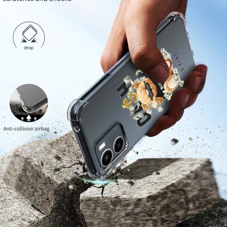Husa Antisoc pentru Motorola Moto G05, AirBag PRO, Clear, Cash is king  