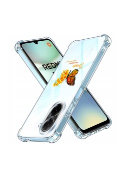 Husa Antisoc pentru Xiaomi Redmi A5 4G - AirBag TPU, Colțuri Ranforsate- Butterfly Galben 