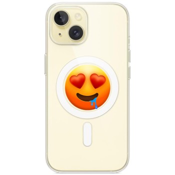 Husa personalizata Apple iPhone 14, MagSafe, Emoji Love Smile