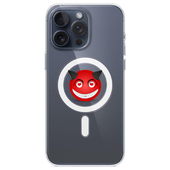 Husa personalizata Apple iPhone 15, MagSafe, Evil Love