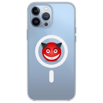 Husa personalizata Apple iPhone 15 Pro Max, MagSafe, Evil Love