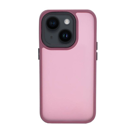 Husa cu protectie la camere si finisaj mat compatibil Apple iPhone 14, Smoked, Bordo