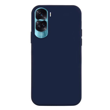 Husa Silicon compatibila Honor 90 Lite, Soft Matt, Protectie Camera Foto, Albastru