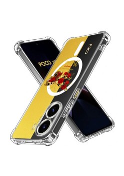 Husa Antisoc pentru Xiaomi Poco X7 Pro - AirBag TPU, Colțuri Ranforsate- Butterfly Rosu 