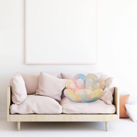 Pernă Pufoasă CozyPaw, Design Lăbuță de Pisică, Material Plus Moale, Confortabilă pentru Scaun, Canapea sau Podea, 80x70 cm, Multicoloră