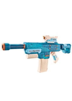 Pistol cu Apa Electric pentru Copii, Rezervor 500 ml, Raza Stropire 10m, Baterie Litiu 3.7V, Jucarie Piscina/Plaja, Continuu, Albastru