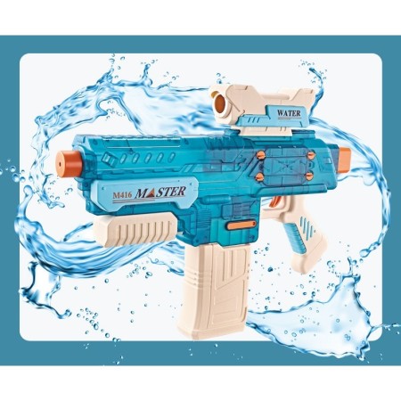 Pistol cu Apa Electric pentru Copii, Rezervor 500 ml, Raza Stropire 10m, Baterie Litiu 3.7V, Jucarie Piscina/Plaja, Albastru