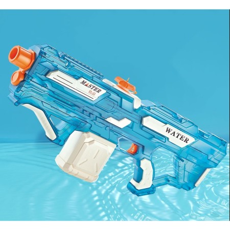 Pistol cu Apa Electric pentru Copii, Raza Stropire 10m, Rezervor 650 ml, Baterie Litiu 7.4V, Jucarie Piscina/Plaja, Albastru