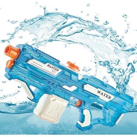 Pistol cu Apa Electric pentru Copii, Raza Stropire 10m, Rezervor 650 ml, Baterie Litiu 7.4V, Jucarie Piscina/Plaja, Albastru