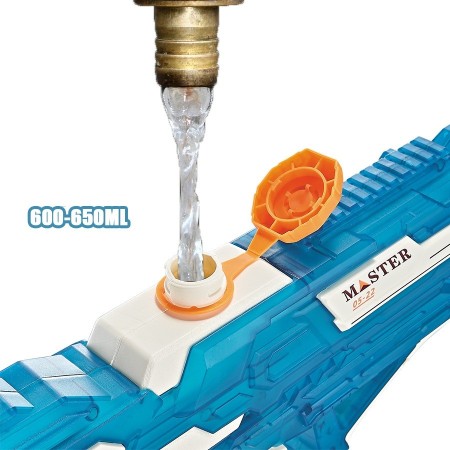 Pistol cu Apa Electric pentru Copii, Raza Stropire 10m, Rezervor 650 ml, Baterie Litiu 7.4V, Jucarie Piscina/Plaja, Albastru