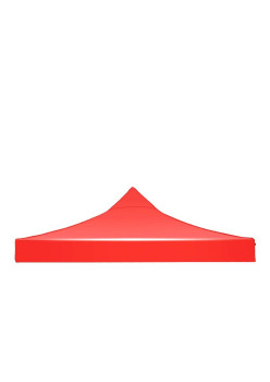 Copertina pentru acoperis cort tip pavilion, impermeabila cauciucata, invelis din material textil oxfort 700D, 2 x 3 m, Rosu