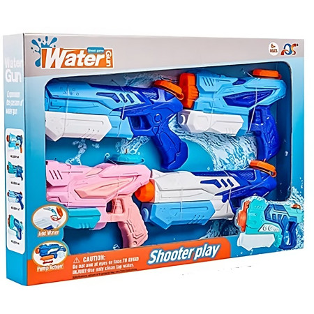 Set 4x Pistol cu Apa pentru Copii 6 ani+, Rezervor 300 ml, Multiculor