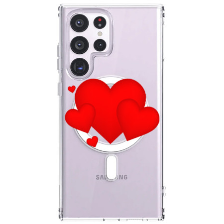 Husa personalizata Samsung Galaxy S23 Ultra, MagSafe Atasare Magnetica, Heart