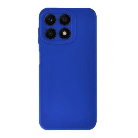 Husa Silicon Honor X8a, Soft Matt, Protectie Camera Foto, Albastru