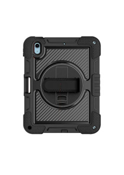 Husa de protectie compatibila cu Apple iPad 10 2022 10.9’, StripeShell 360 HTPMAG, Negru