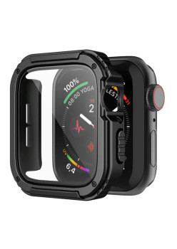 Husa Full Body, compatibila Apple Watch 4 / 5/ 6/ SE / SE 2 40mm, Armor HTPMAG, Negru