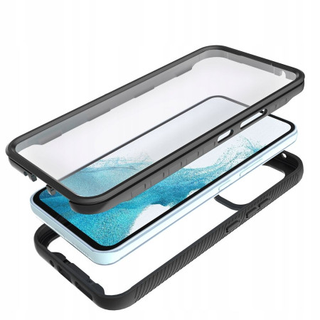 Husa HTPMAG Defence 360 compatibila cu Samsung Galaxy A34, Folie Protectie Inclusa, Black