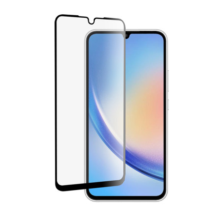 Folie sticla securizata compatibila cu Samsung Galaxy A34, HTPMAG DD, 9D, Full Glue, Negru