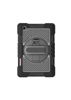 Husa de protectie compatibila cu Samsung Galaxy Tab S6 Lite 10.4 2020 / 2022, StripeShell 360 HTPMAG, Negru