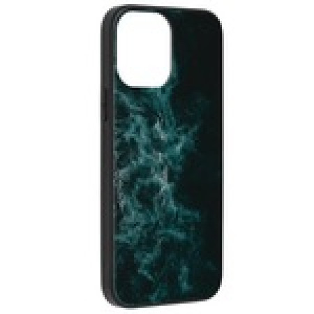 Husa Glaze Glass Care compatibila cu iPhone 13 Pro Max, Slim Glow,HTPMAG®, Blue Nebula