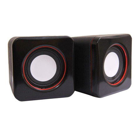 Boxe Stereo 2.0, Conectare USB & Jack, 2 x 3W, Negru