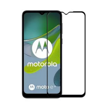 Folie sticla securizata compatibila cu Motorola Moto E13, CFP1, Case Friendly, Full Glue, Lipire Completa, 9H, BRO, Negru
