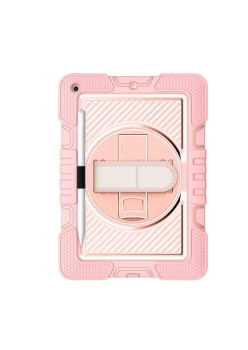 Husa de protectie compatibila cu Apple iPad 9.7 2017 / 2018, StripeShell 360 HTPMAG, Rose