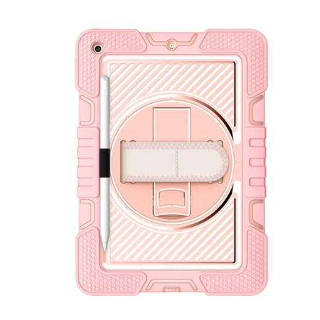 Husa de protectie compatibila cu Apple iPad 9.7 2017 / 2018, StripeShell 360 HTPMAG, Rose
