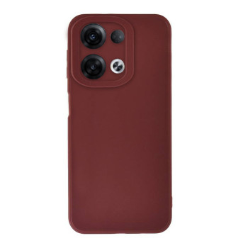 Husa Silicon Oppo Reno 8, Soft Matt, Protectie Camera Foto, Bordo