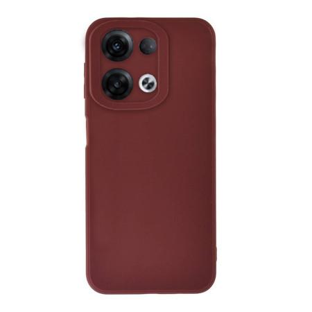 Husa Silicon Oppo Reno 8, Soft Matt, Protectie Camera Foto, Bordo