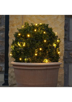 Instalatie Brad de Craciun liniara, 8 jocuri de lumini, Controler, 22 m din care 1m prelungitor, 220V, 300 LED, Alb Cald