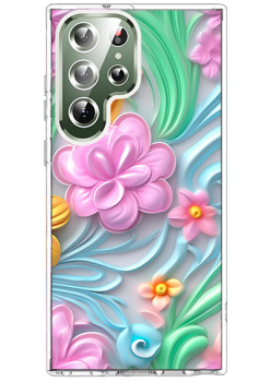 Husa pentru Samsung Galaxy S25 Ultra, Atasare Magnetica, MagSafe, 3D Flower Medley 11