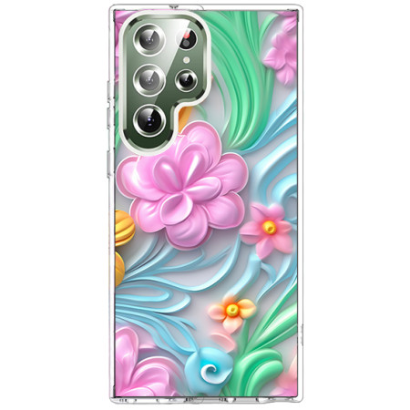 Husa personalizata pentru Samsung Galaxy S24 Ultra, MagSafe Atasare Magnetica, 3D Flower Medley 11