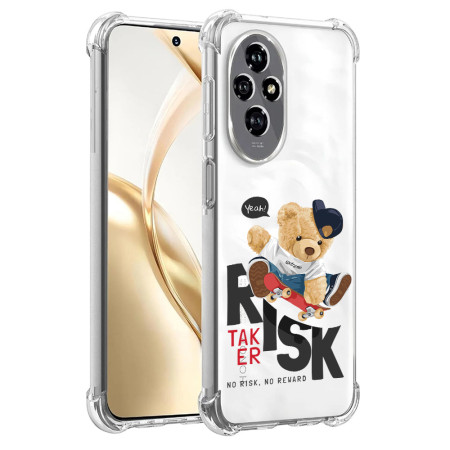 Husa Antisoc pentru Honor 200, AirBag PRO, Protectie Completa, Design Transparent. Risk Taker