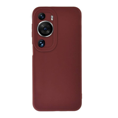 Husa Silicon Huawei P60 Pro, Soft Matt, Protectie Camera Foto, Bordo