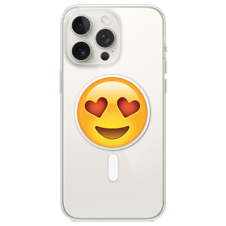 Husa personalizata Apple iPhone 14 Pro, MagSafe, Emoji Love Smile