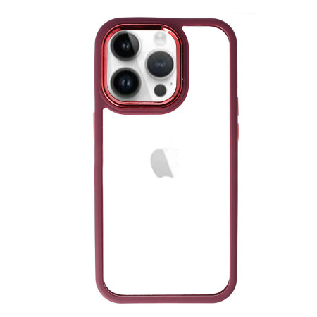 Husa antisoc compatibila Apple iPhone 14 Pro, Super Camera Protect, Clear PC, Burundy