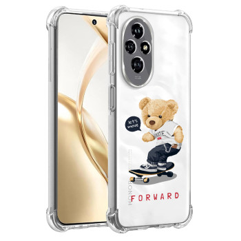 Husa Antisoc pentru Honor 200, AirBag PRO, Protectie Completa, Design Transparent, Let’s Move Forward